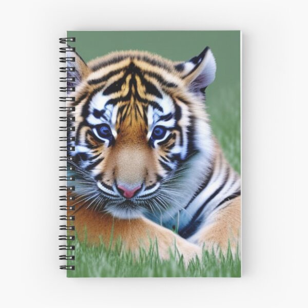 Item preview, Tiger cub on the grass digital portrait   designed and sold by HofTao.