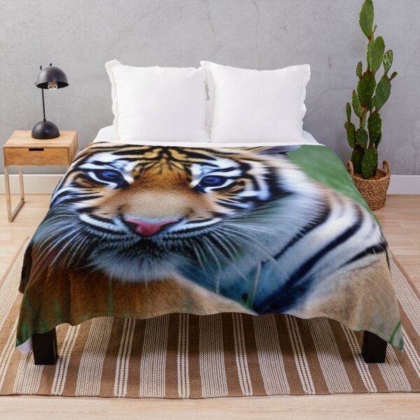Item preview, Tiger cub on the grass digital portrait   designed and sold by HofTao.