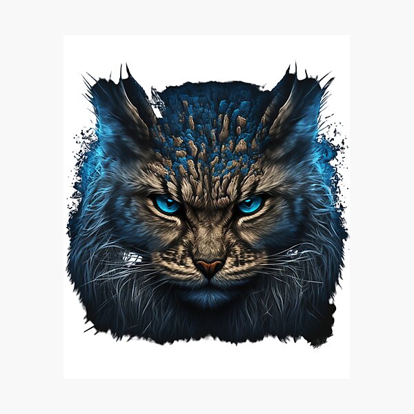 Item preview, Angry Cat Face designed and sold by colorexz.