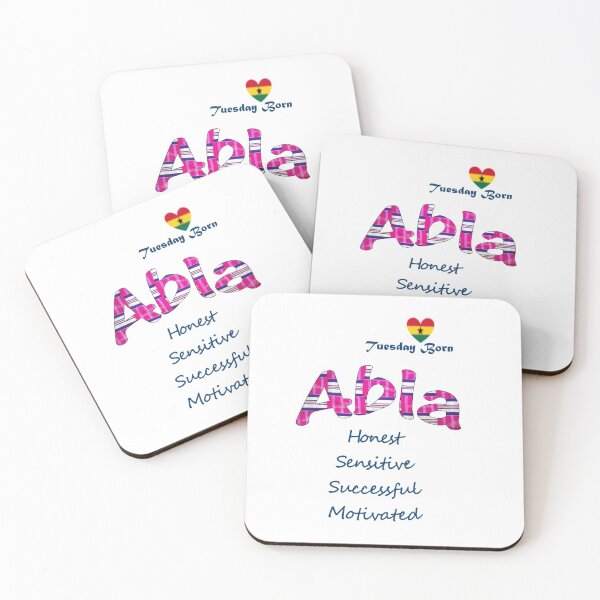 Item preview, Tuesday Born Ghanaian Female Name 'Abla' in pink designed and sold by WhoWeAre.