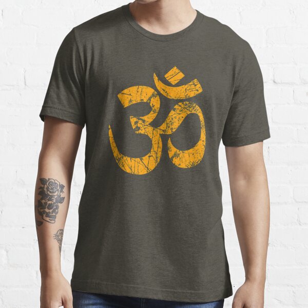 OM Yoga Spiritual Symbol in Distressed Style Essential T-Shirt