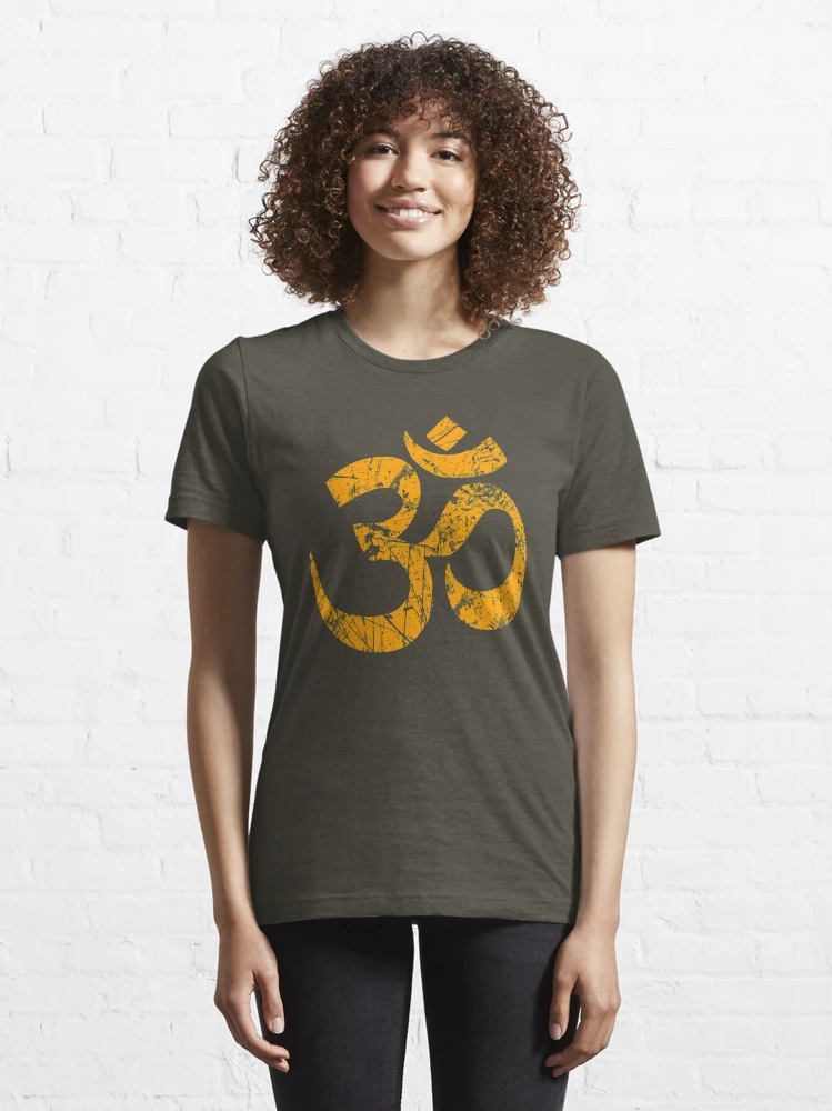 OM Yoga Spiritual Symbol in Distressed Style Essential T Shirt for Sale by Garaga Redbubble