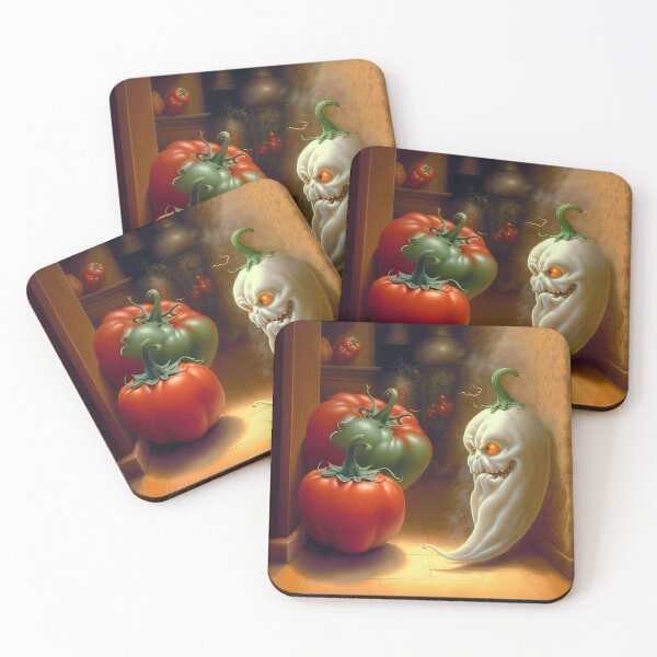 Item preview, The Spooky Spicy Duo Ghost Pepper and Tomato designed and sold by BeerDragons.