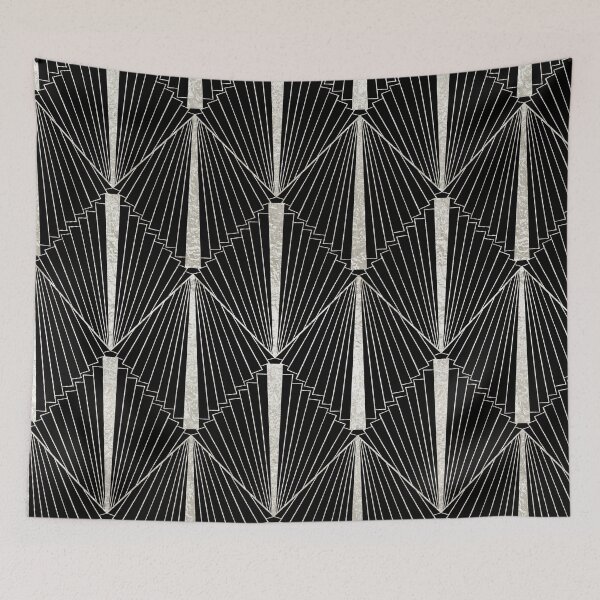 Item preview, Silver Glitz Art Deco Fans  designed and sold by dKarthdesign.