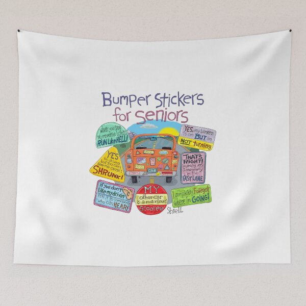 Item preview, Bumper Stickers for Seniors designed and sold by wanderingmelon.
