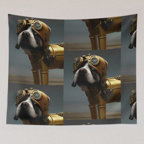 Item preview, Steampunk Dog. Cool AI 3d Art. designed and sold by Neo-Expression.