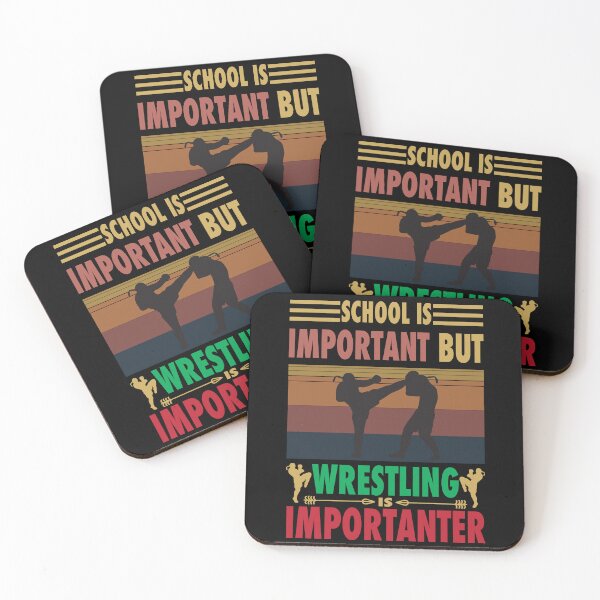 Item preview, Funny Wrestling Vs Education School Is Important But Wrestling Is Importanter Vintage designed and sold by Mannoucha ⭐⭐⭐⭐⭐ ( 1,978 reviews ).