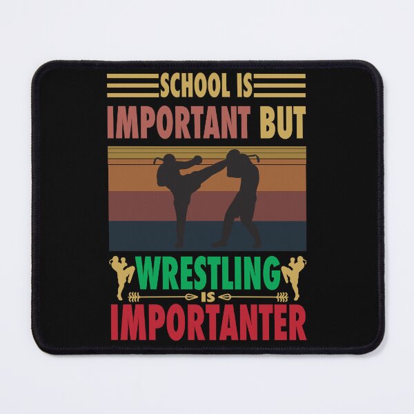 Item preview, Funny Wrestling Vs Education School Is Important But Wrestling Is Importanter Vintage designed and sold by Mannoucha ⭐⭐⭐⭐⭐ ( 1,978 reviews ).