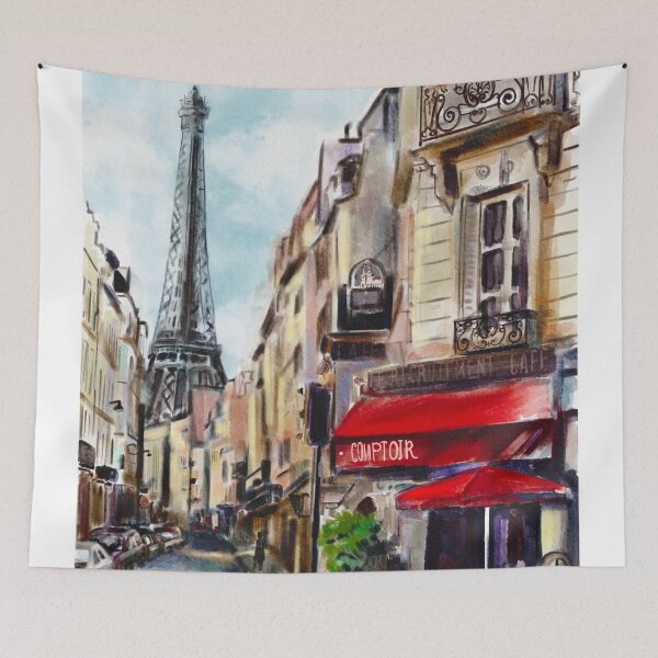 Item preview, Paris cityscape painting Eiffel Tower art designed and sold by Tamarioniart.