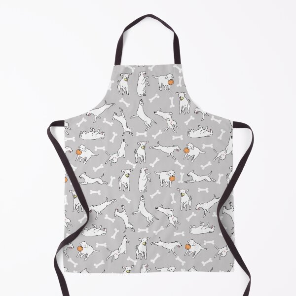 Item preview, Playing White Lab Labrador Retriever - Gray Background 2 designed and sold by Lulupainting.