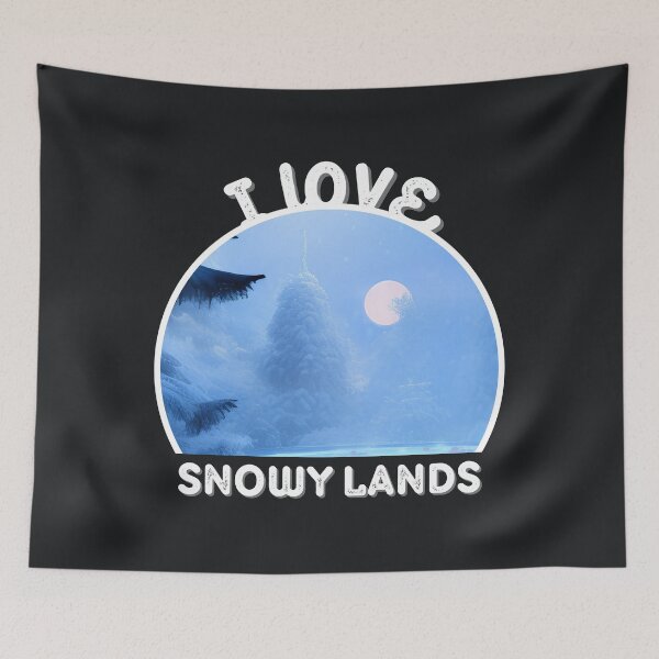 Item preview, I Love Snowy Lands designed and sold by ArtificialCraft.