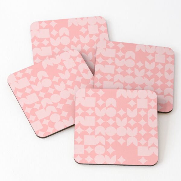 Item preview, Girly Pinkish Geometric Pattern - Flowers & Stars #30 designed and sold by Trendy-Now.