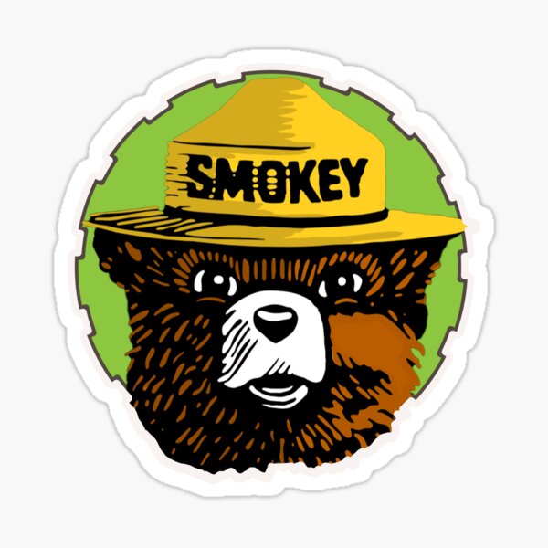 Retro Smokey The Bear Sticker