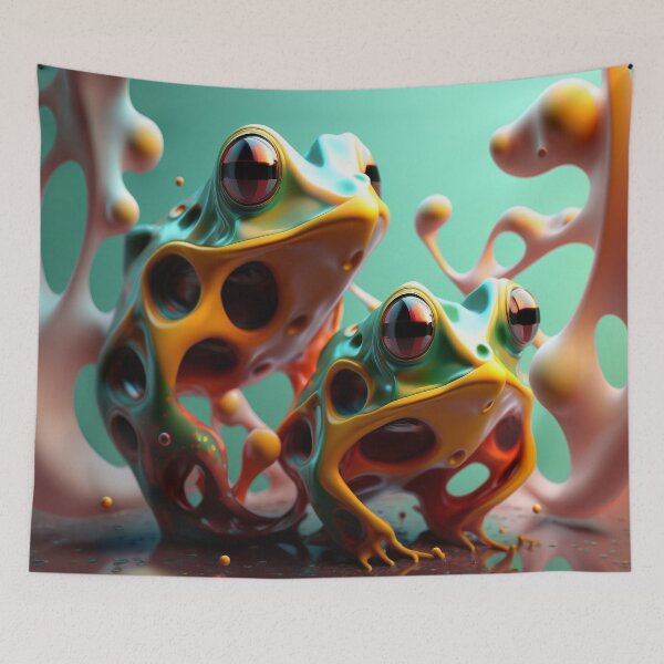 Item preview, Abstract Liquid Frogs designed and sold by MichaelMayArt.