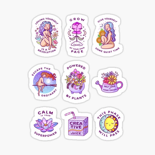Item preview, Self Care Sticker Sheet designed and sold by sombrasblancas.