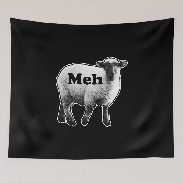 Item preview, The Black and White Sheep of Meh Funny Digital Art designed and sold by Gogmagosh.