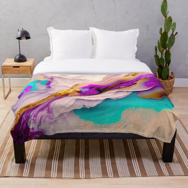Item preview, Colorful Abstract fluid art  Luxurious Metallic Ink Art,Flowing Abstract Painting Art designed and sold by Dear--moon.