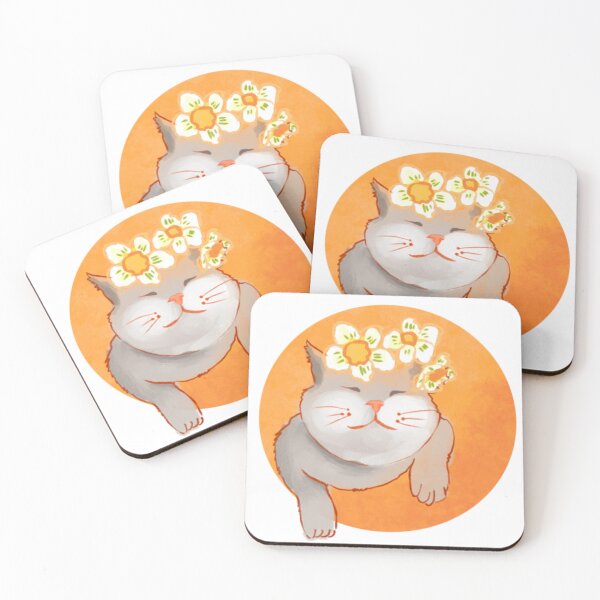 Item preview, Cat and Flower  designed and sold by Designbycholin.
