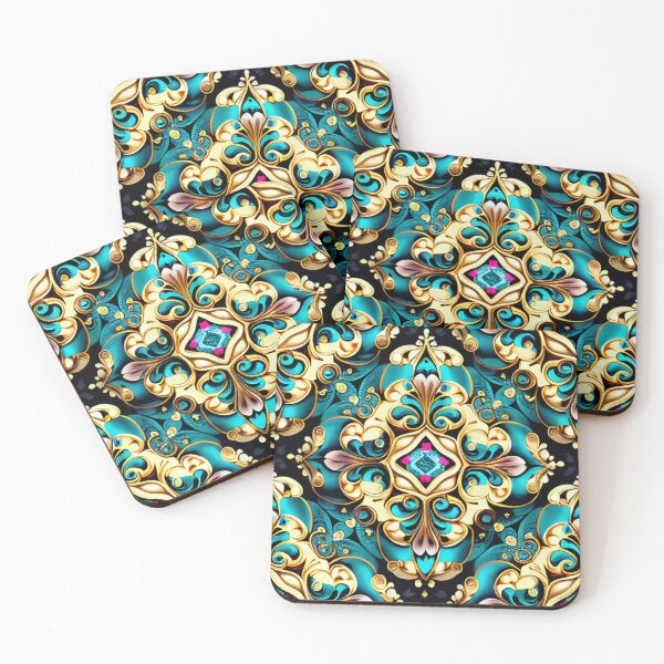 Item preview, Bejeweled California Chic Pattern Digital Painting designed and sold by CodeAndColors.