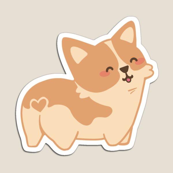 Corazón de Corgi Imán