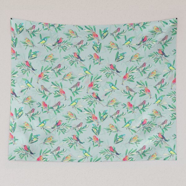 Item preview, Pretty Colorful Birds Leaves Vintage Design designed and sold by NdesignTrend.
