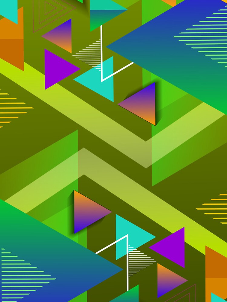 Thumbnail 4 of 4, Samsung Galaxy Phone Case, Triangle Moden Colorful designed and sold by hedru.