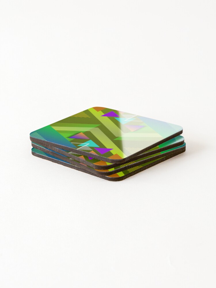 Thumbnail 4 of 5, Coasters (Set of 4), Triangle Moden Colorful designed and sold by hedru.