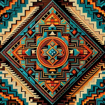 Vorschaubild zum Design Complex Southwestern Pattern Digital Painting von CodeAndColors