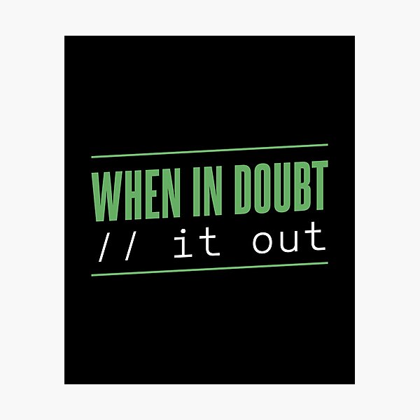Item preview, When in Doubt Comment It Out designed and sold by FineArc.