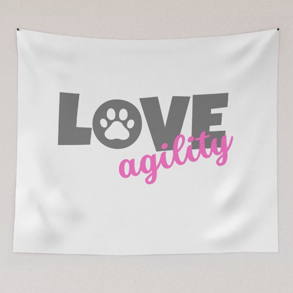 Item preview, Love agility in gray and pink designed and sold by PausePapote.