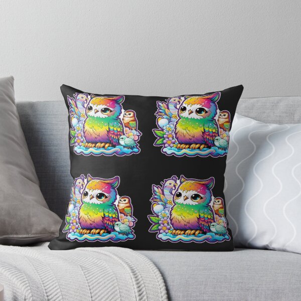 Item preview, Cute rainbow owl with friends designed and sold by Black-Glove.