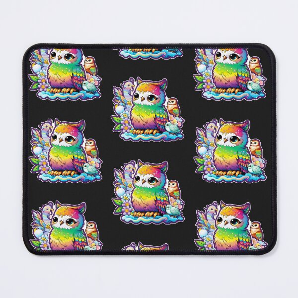 Item preview, Cute rainbow owl with friends designed and sold by Black-Glove.
