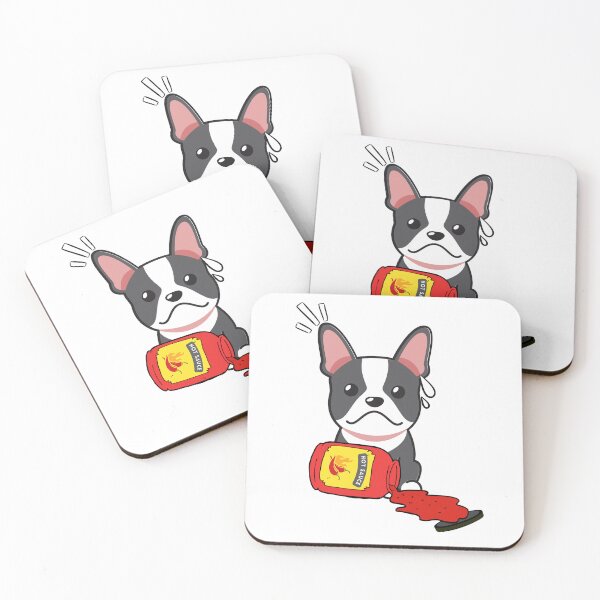 Item preview, Cute French Bulldog Spilled Hot Sauce designed and sold by Pet Station.