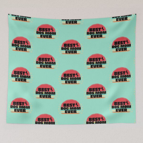 Item preview,  BEST DOG MOM EVER, RETRO SUNSET designed and sold by DanaMire.
