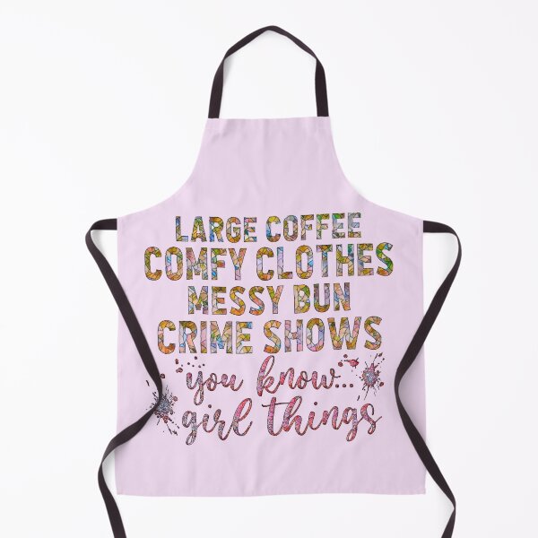Item preview, Large Coffee, Comfy Clothes, Messy Bun, Crime Shows - A great design for true crime lovers. (Mosaic version.)  designed and sold by CristalleLisa.