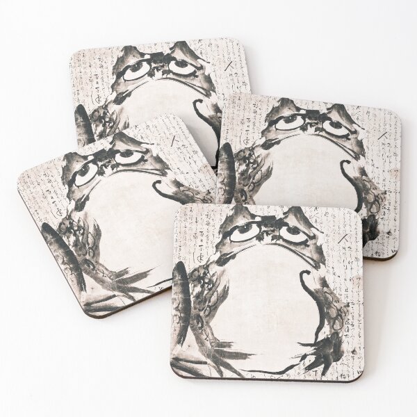 Item preview, Japanese frog vintage ink on paper by Getsuju designed and sold by blackdogshop.