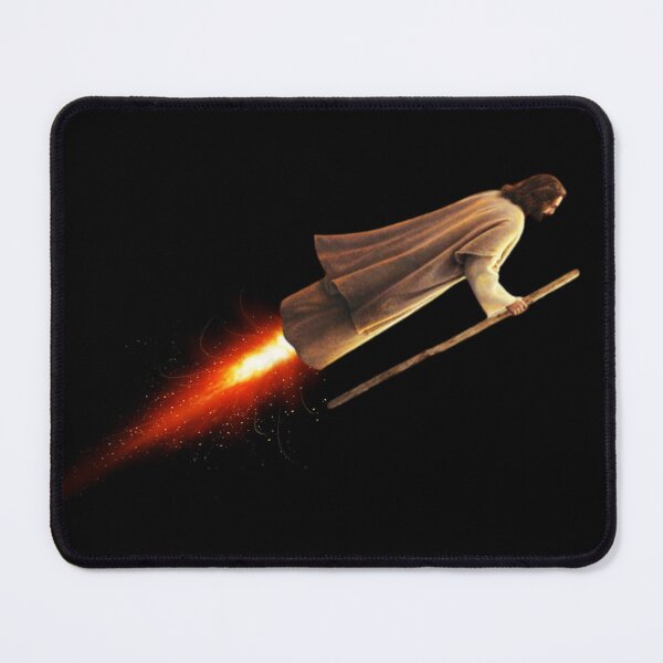 Item preview, Rocket Powered Jesus Guided Messiah Funny Digital Art designed and sold by Gogmagosh.