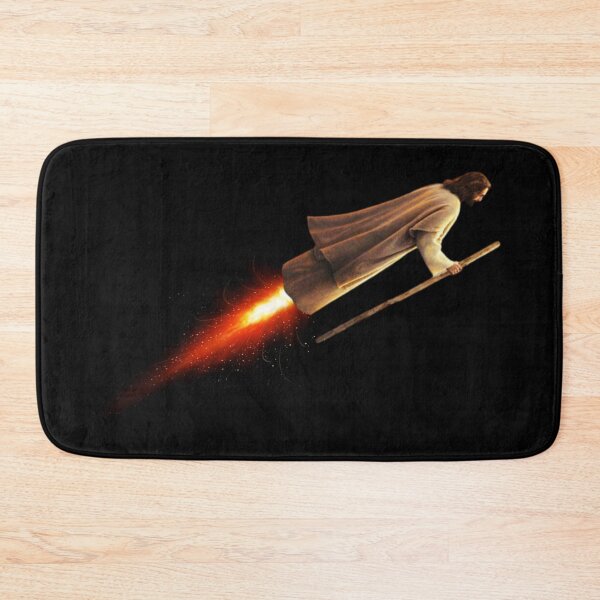 Item preview, Rocket Powered Jesus Guided Messiah Funny Digital Art designed and sold by Gogmagosh.