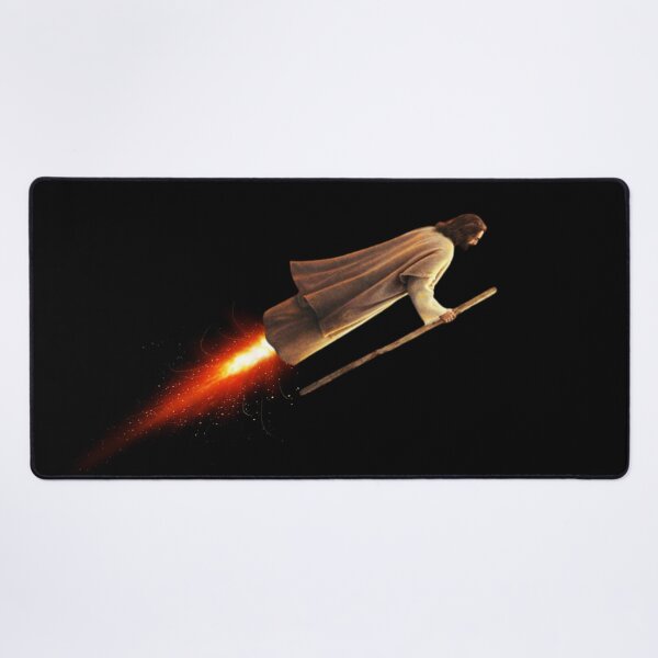 Rocket Powered Jesus Guided Messiah Funny Digital Art