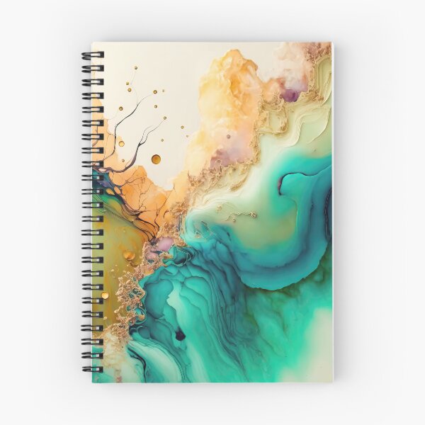 Item preview, Colorful Abstract fluid art  Luxurious Metallic Ink Art,Flowing Abstract Painting Art,Alcohol Ink designed and sold by Dear--moon.