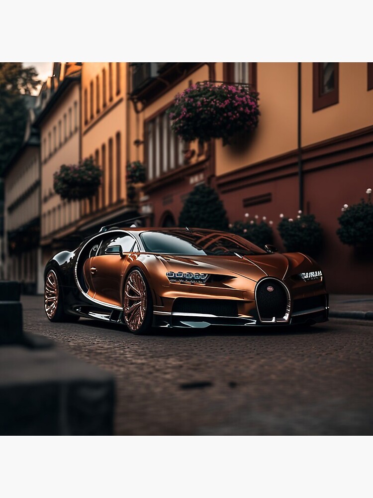"Copper Bugatti Chiron in City " Sticker for Sale by Samf456 Redbubble