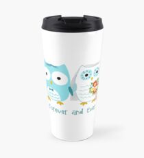 Owls Wedding Bride and Groom Travel Mug
