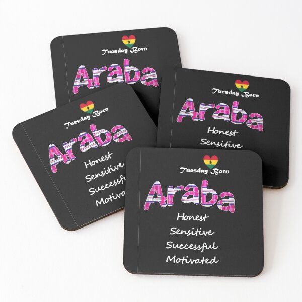 Item preview, Tuesday Born Ghanaian Female Name 'Araba' in pink designed and sold by WhoWeAre.
