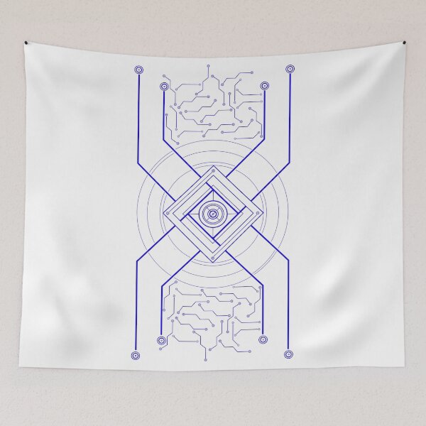 Item preview, lines 9 White/Blue designed and sold by joan manel zamora.