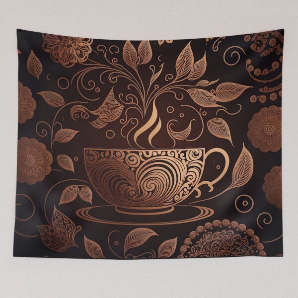 Item preview, Classic Coffee Dark Pattern designed and sold by Juliascutecornr.