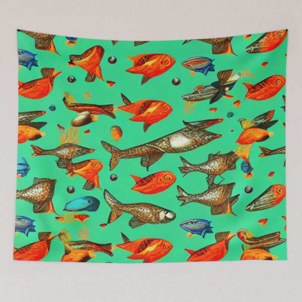 Item preview, Fish And Birds Art Deco Tessellation  designed and sold by skolfid brows ⭐⭐⭐⭐⭐ (5.0).