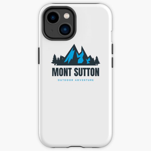 Mont Sutton au Québec, Canada, Amérique du Nord - Mountain Outdoor Adventure Snowboard Ski Randonnée Vintage Logo Coque antichoc iPhone