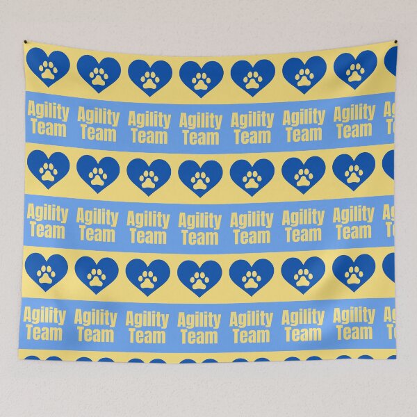 Item preview, Agility team in blue and yellow with a heart designed and sold by PausePapote.