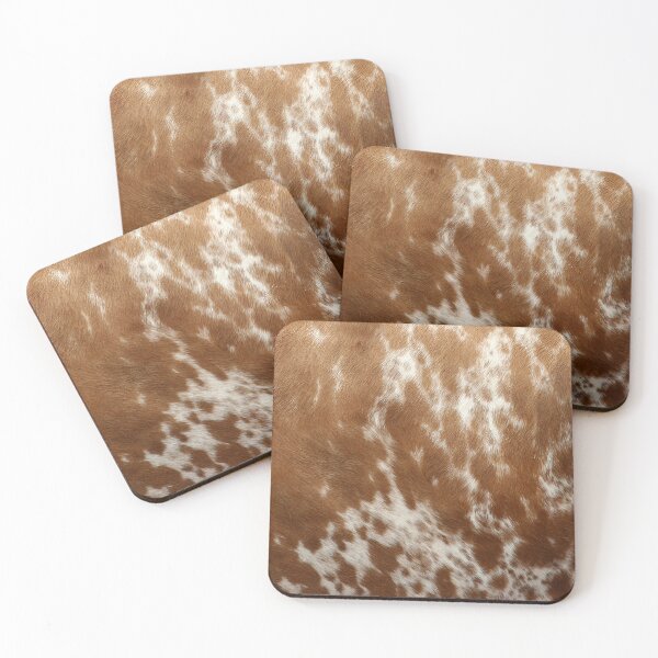 Item preview, Brown Cowhide, Cow Skin Print Pattern, Modern Cowhide Faux Leather designed and sold by maize official.