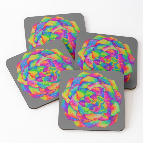 Item preview, Fluorescent Rainbow Succulent No. 07 designed and sold by ToriSolomonArt.